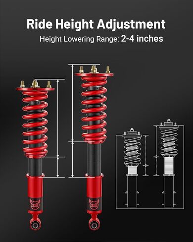 Coilovers Evil Energy Coilovers متوافقة مع Lexus IS250 / IS350 RWD 2006-2013 ، من أجل LEXUS GS350 / GS430 RWD 2007-2011 ، أدوات التعليق القابلة للتعديل قابلة للتعديل. in Kuwait
