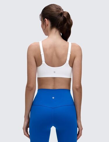CRZ YOGA Butterluxe Soft Double Lined Sports Bras for Women Scoop Neck Adjustable Straps Yoga Crop Top Lounge Cami Non Padded in Saudi Arabia
