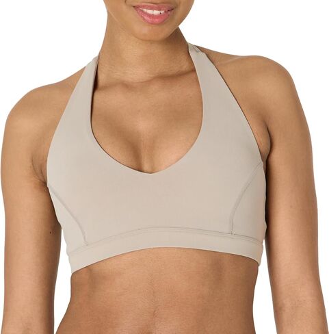 Amazon Essentials Formflex Formflex Buttery Soft Light Active Halter V-Neck Sports Bra in Kuwait