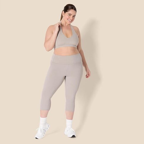 Amazon Essentials Formflex Formflex Buttery Soft Light Active Halter V-Neck Sports Bra in Kuwait