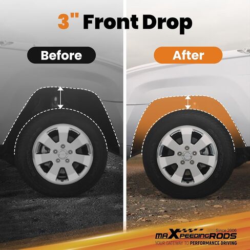 MaxPeedingRods 3 "مجموعة زنبركية خفض الأمامي لفورد رينجر 1998-2012 ، ل Mazda B4000 ، B3000 ، B2500 ، B2300 1998-2010 ، Drop Coils Kit in Kuwait