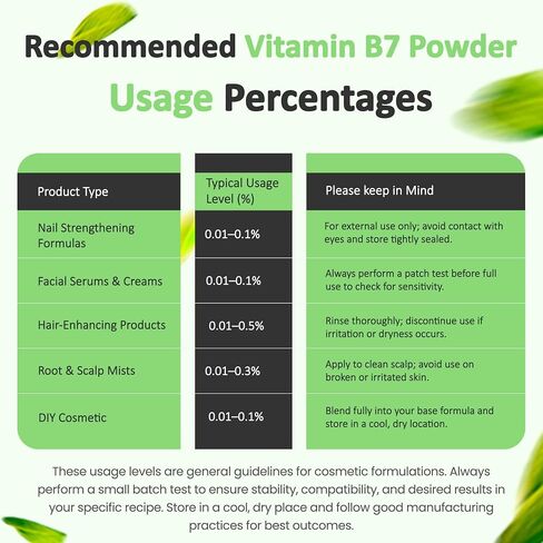 Biotin (Vitamin B7) Powder Vitamin B7 Powder for Hair, Skin, and Nail Health, Biotin Vitamin Non-GMO, Gluten-Free (8 Ounce / 226 Grams) in Saudi Arabia