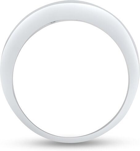 صلبة 14K الذهب الأبيض 3.5 ملم جولة قطع ثمانية الحجر الخاتم حلقة الزفاف فرقة الزفاف CZ مكعب Zirconia 3/4 CTTW. in Saudi Arabia
