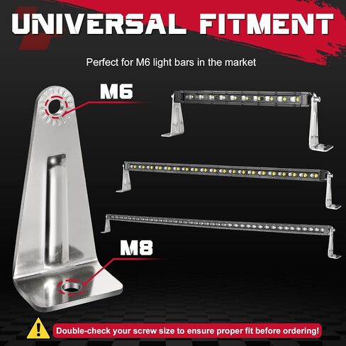 OFFROADTOWN Light Bar Mounting Brackets Universal LED Bar Side Mounts Bracket Kits for Straight or Curved Led Light Bar 2 Pack Adjustable Light bar mounts for Truck Jeep Pickup Offroad UTV ATV in Saudi Arabia