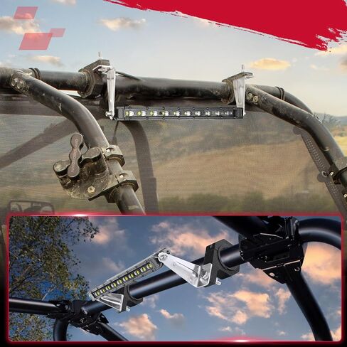 OFFROADTOWN Light Bar Mounting Brackets Universal LED Bar Side Mounts Bracket Kits for Straight or Curved Led Light Bar 2 Pack Adjustable Light bar mounts for Truck Jeep Pickup Offroad UTV ATV in Saudi Arabia