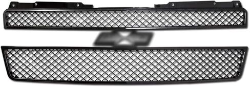 74224444569579 متوافق مع 2007-2013 Chevy Avalanche / 2007-2014 Tahoe Suburban Glossy Black Mesh Grille Grille تصميم 1 قطعة تصميم in Saudi Arabia