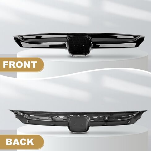 PartsFlow Front Bumper Grille Upper Grill With Trim Glossy Black Sport Style For 2018 2019 2020 Honda Accord in Saudi Arabia