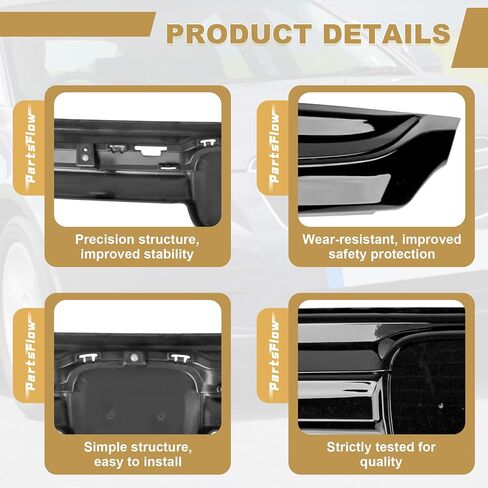 PartsFlow Front Bumper Grille Upper Grill With Trim Glossy Black Sport Style For 2018 2019 2020 Honda Accord in Saudi Arabia