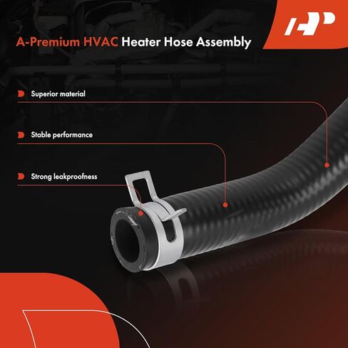 A-Premium Water Inlet HVAC HOSE HOSE LINE ASSEMBLY مع المشابك ، والأكمام الواقية المرفقة والسخان الإضافي المتوافق مع Ford Explorer & Mercury Mountainment ، 2006 2007 2008 2010 in Kuwait