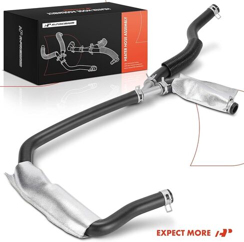 A-Premium Water Inlet HVAC HOSE HOSE LINE ASSEMBLY مع المشابك ، والأكمام الواقية المرفقة والسخان الإضافي المتوافق مع Ford Explorer & Mercury Mountainment ، 2006 2007 2008 2010 in Kuwait