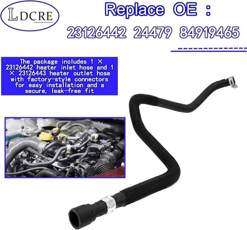 Heater Outlet Hose and Heater Inlet Hose Compatible with 2018 Chevy Cheyenne, 2014-2018 Silverado 1500 and 2500, 2014-2019 Sierra 1500, 2019 Sierra 1500 Limited, 23126443 23126442 in Saudi Arabia