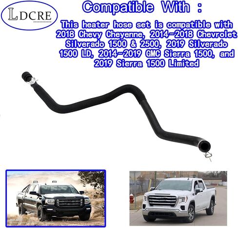 Heater Outlet Hose and Heater Inlet Hose Compatible with 2018 Chevy Cheyenne, 2014-2018 Silverado 1500 and 2500, 2014-2019 Sierra 1500, 2019 Sierra 1500 Limited, 23126443 23126442 in Saudi Arabia