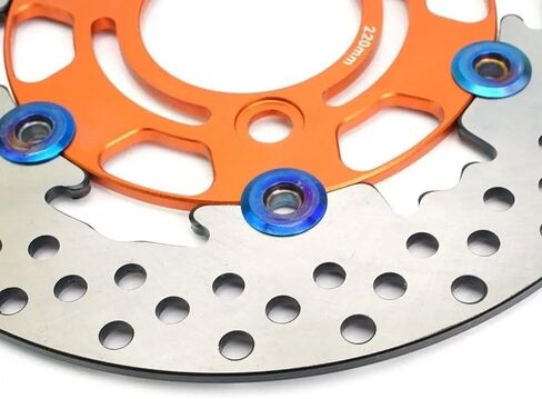 Motorcycle Brake Disc Motorcycle Floating Disk Rotor Brake Caliper For Y&AMAHA For H&ONDA Universal 3 Hole Front Rear Wheel Scooters Disc Brake 220mm(Red 220mm) in Saudi Arabia
