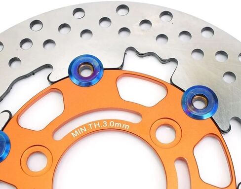 Motorcycle Brake Disc Motorcycle Floating Disk Rotor Brake Caliper For Y&AMAHA For H&ONDA Universal 3 Hole Front Rear Wheel Scooters Disc Brake 220mm(Red 220mm) in Saudi Arabia
