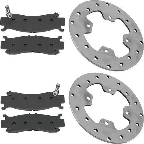 Caltric Front Brake Discs and Pads Compatible with Honda Pioneer 1000 SXS1000M3 2016-2022 / Pioneer 1000-5 SXS1000M5 2016-2022 in Saudi Arabia