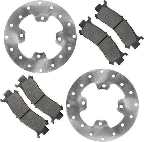 Caltric Front Brake Discs and Pads Compatible with Honda Pioneer 1000 SXS1000M3 2016-2022 / Pioneer 1000-5 SXS1000M5 2016-2022 in Saudi Arabia