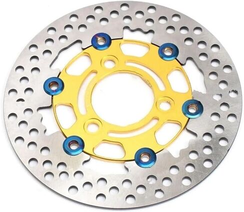 Motorcycle Brake Disc Motorcycle Floating Disk Rotor Brake Caliper For Y&AMAHA For H&ONDA Universal 3 Hole Front Rear Wheel Scooters Disc Brake 220mm(Red 220mm) in Saudi Arabia