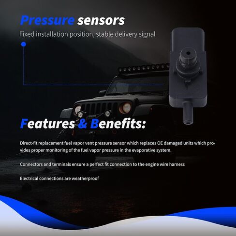 Fuel Tank Pressure Sensor Compatible with Honda CR-V CRV Civic Accord Pilot Odyssey Fit Ridgeline Insight Acura CSX MDX RDX RL TSX ILX TL ZDX 2010 2011 2012 2013 Replace# AS513, 37940-SNA-A01 in Saudi Arabia