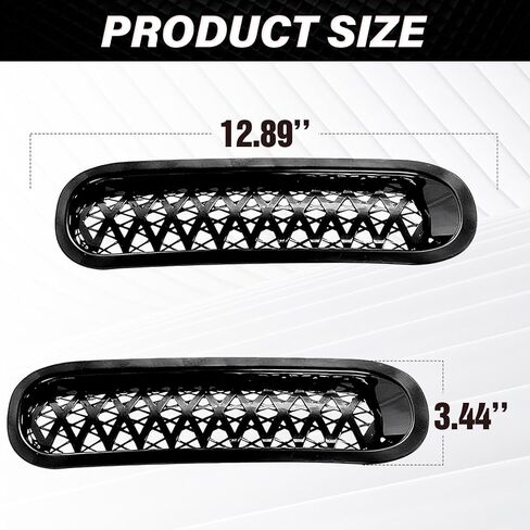 8PCS Grill Mesh Inserts Compatible with 2007-2018 Jeep JK Wrangler & Unlimited Wrangler Accessories, Front Grill Cover, Car Grill Mesh (7PCS Matte Black + 1PCS White) in Saudi Arabia