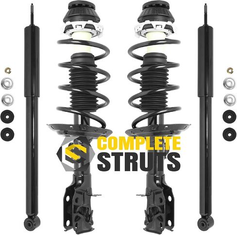COMPLETESTRUTS - Front Complete Strut Assemblies with Coil Springs and Rear Shock Absorbers Replacement for 2009-2014 Honda Fit - Set of 4 in Saudi Arabia