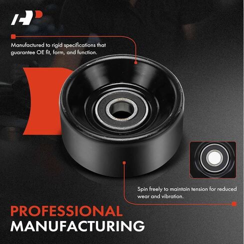 A-Premium Belt Idler Pulley متوافقة مع Ford F-150 1997-2003 ، F-250 ، F-350 ، F-350 F-450 F-550 Super Duty ، F-Super Duty ، Mustang ، Specursion ، Expedition و Lincoln Navigator & Starcraft Bus Bus in Saudi Arabia