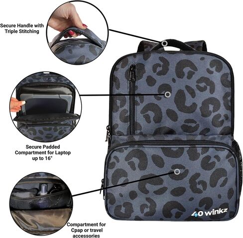 حقيبة ظهر 40Winkz USA CPAP خفيفة الوزن للسفر لجهاز CPAP المتوافقة مع Resmed Airsense 10، Airsense 11، Respironics Dreamstation والمزيد. (البحرية) in Kuwait