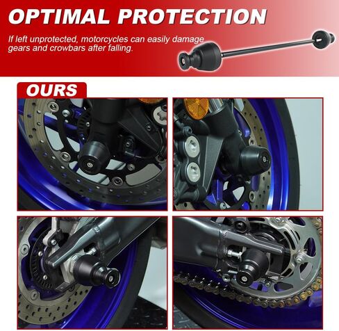 Xitomer Front Rear Axle Sliders Fit for MT-09 / SP 2021-2023 Tracer 9 / GT Frame Sliders Fit for XSR900 2022-2024, Tracer 9 GT+ 2023-2024 Motorcycle Crash Protection With Swing Arm Bobbins in Saudi Arabia