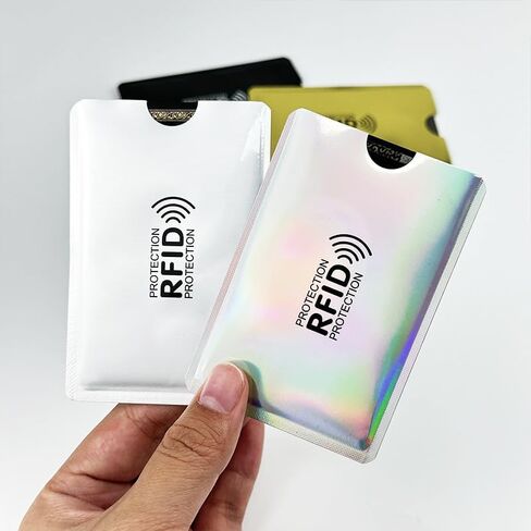 5PCS RFID Blocking Sleeves – Identity Theft Protection Credit Card Holders, Secure Wallet Sleeves for Debit Cards & Travel Safety, Laser in Saudi Arabia