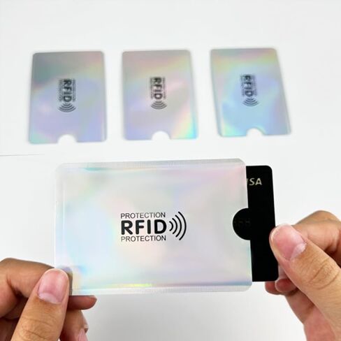 5PCS RFID Blocking Sleeves – Identity Theft Protection Credit Card Holders, Secure Wallet Sleeves for Debit Cards & Travel Safety, Laser in Saudi Arabia