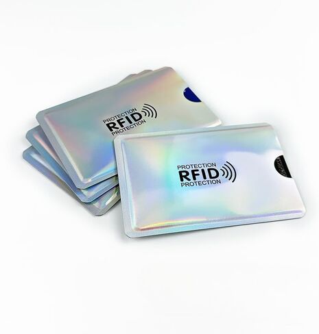 5PCS RFID Blocking Sleeves – Identity Theft Protection Credit Card Holders, Secure Wallet Sleeves for Debit Cards & Travel Safety, Laser in Saudi Arabia
