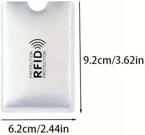 5PCS RFID Blocking Sleeves – Identity Theft Protection Credit Card Holders, Secure Wallet Sleeves for Debit Cards & Travel Safety, Laser in Saudi Arabia