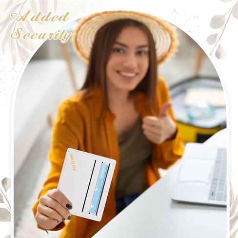 Abbylike 36 pcs الحد الأدنى من بطاقة الائتمان الائتمانية بالجملة الجلدية ليزر النقش الأمامي جيب نحيف محفظة RFID حظر للنساء الرجال يسافرون هدايا DIY in Saudi Arabia