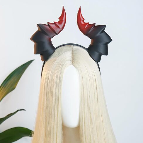 Mostory Devil Horns عصابة رأس للبالغين - قرون الشيطان ثلاثية الأبعاد لعصا رأسه لعيد الهالوين ، فستان حفلات Cosplay Renaissance in Saudi Arabia