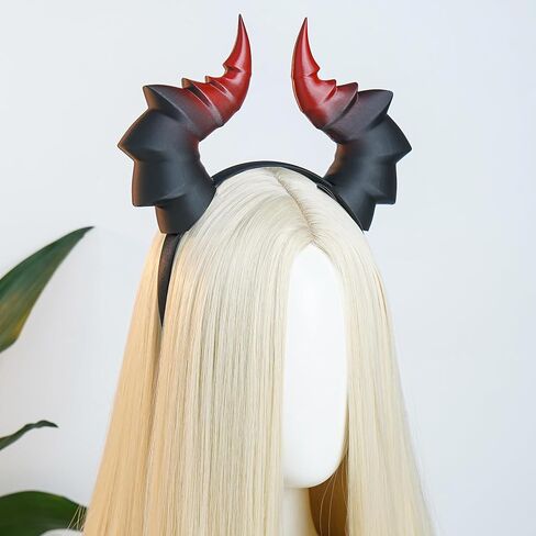 Mostory Devil Horns عصابة رأس للبالغين - قرون الشيطان ثلاثية الأبعاد لعصا رأسه لعيد الهالوين ، فستان حفلات Cosplay Renaissance in Saudi Arabia