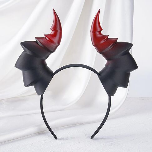 Mostory Devil Horns عصابة رأس للبالغين - قرون الشيطان ثلاثية الأبعاد لعصا رأسه لعيد الهالوين ، فستان حفلات Cosplay Renaissance in Saudi Arabia