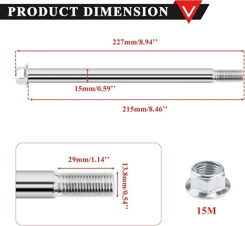 PRO BAT 15MM × 215 مم حفرة دراجة محور محور محور من أجل SDG DIRT MONKEEY دراجة نارية صامدة in Kuwait