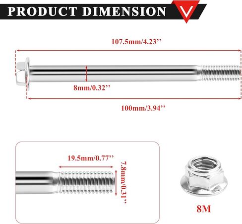 PRO BAT M8 x 100mm Engine Mounting Bolt For 50cc 70cc 90cc 110cc 125cc 150cc Pit Dirt Bike 4 Stroke in Saudi Arabia