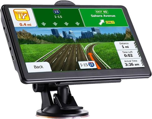 GPS Navigator for Car, Latest 2024 Map 9-inch HD Display 16GB 256MB Satellite Navigation with Sun Visor,Smart Real Voice GPS Guidance，Provides Lifetime Live Map Updates in Saudi Arabia