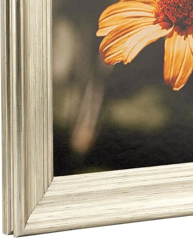 ArtToFrames 12x18 inch Silver Grey Ridged Wood Picture Frame, WOM0066-83186-939-12x18, 12 x 18 in Saudi Arabia