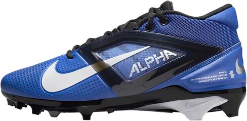 Nike Alpha Menace 4 Pro Football Cleats (FD7037-400 ، Hyper Royal/Metallic Silver/Midnight Navy) Size 12.5 in Saudi Arabia