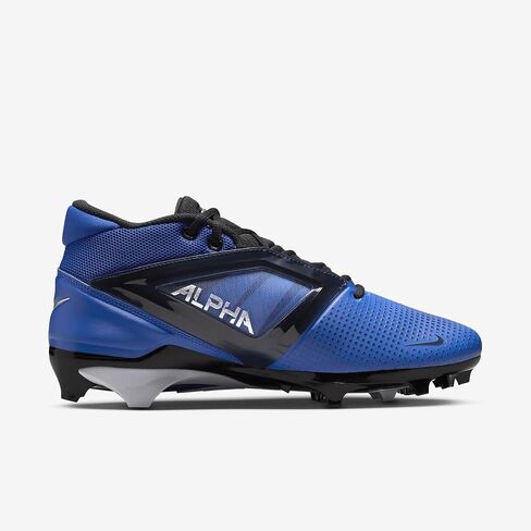 Nike Alpha Menace 4 Pro Football Cleats (FD7037-400 ، Hyper Royal/Metallic Silver/Midnight Navy) Size 12.5 in Saudi Arabia