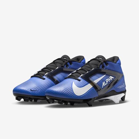 Nike Alpha Menace 4 Pro Football Cleats (FD7037-400 ، Hyper Royal/Metallic Silver/Midnight Navy) Size 12.5 in Saudi Arabia