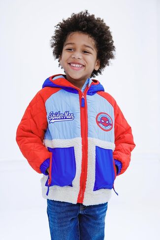 Marvel Spider-Man Faux Shearling up up stack stack toddler toddler to Big Kid Sives (3t-10-12) in Saudi Arabia