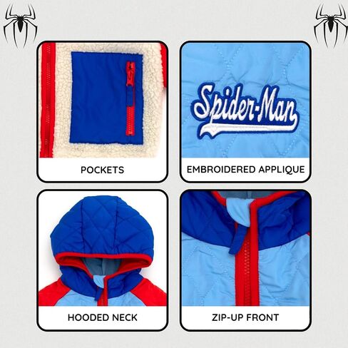 Marvel Spider-Man Faux Shearling up up stack stack toddler toddler to Big Kid Sives (3t-10-12) in Saudi Arabia