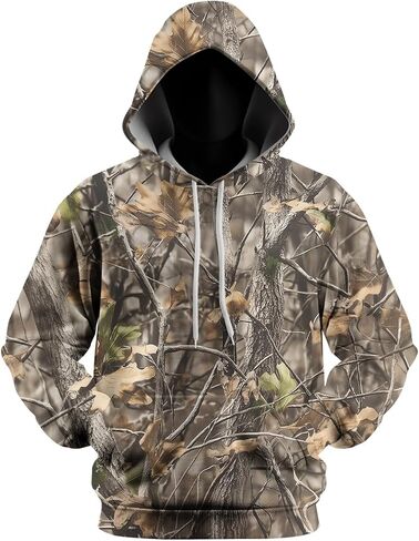 Men's Camo Hoodies Sweatshirt Hunting Shirts Camouflage Long Sleeve Fishing Clothes in Saudi Arabia
