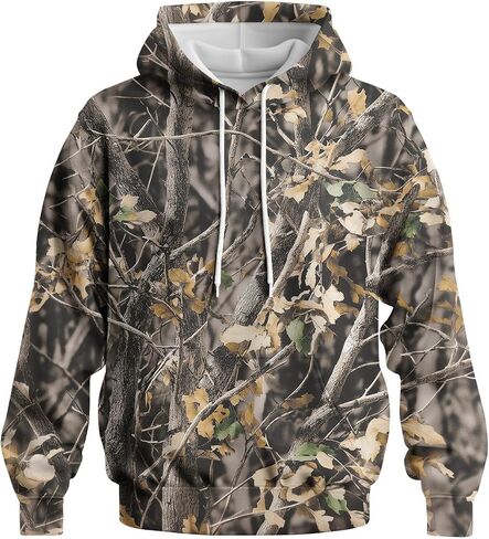 Men's Camo Hoodies Sweatshirt Hunting Shirts Camouflage Long Sleeve Fishing Clothes in Saudi Arabia