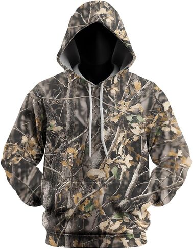 Men's Camo Hoodies Sweatshirt Hunting Shirts Camouflage Long Sleeve Fishing Clothes in Saudi Arabia