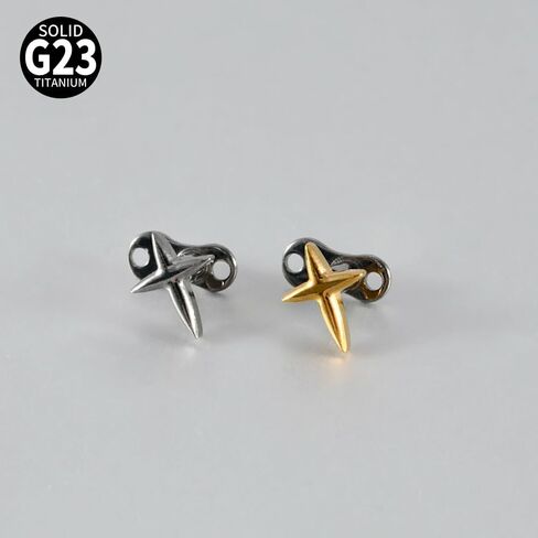 Kokoma 14g الحد الأدنى من قمم مرساة الجلد الصليب والأساس القاعدة G23 سطح التيتانيوم ترصيع ثقب الجلد الثقب داخلي ترابط داخلي ميكروديس ثقب جسم المجوهرات 1 PC in Saudi Arabia