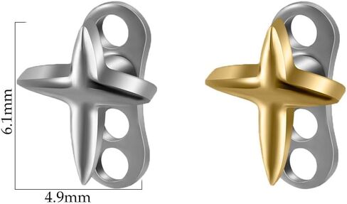 Kokoma 14g الحد الأدنى من قمم مرساة الجلد الصليب والأساس القاعدة G23 سطح التيتانيوم ترصيع ثقب الجلد الثقب داخلي ترابط داخلي ميكروديس ثقب جسم المجوهرات 1 PC in Saudi Arabia
