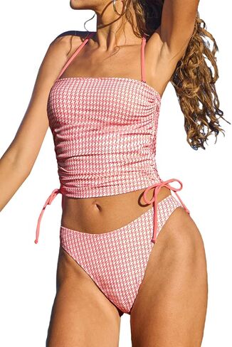 Cupshe Women’s Tankini يضع قطعتين من قطعتين من السباحة in Saudi Arabia